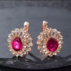 Vintage Delicate Shining Inlaid Zirconia Earrings Elegant